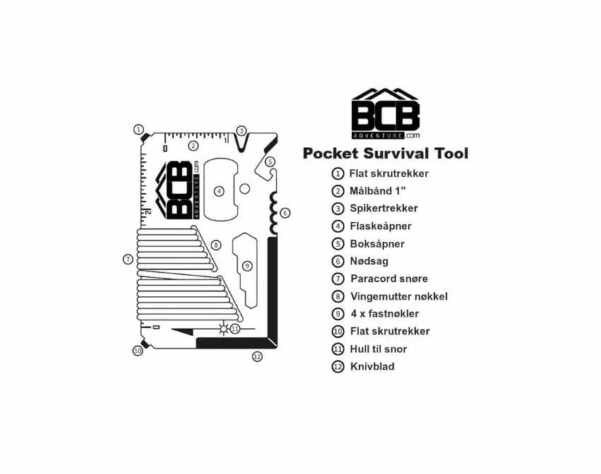 BCB Pocket Survival Tool | Arctic-Fritid.no