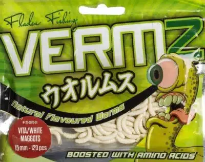 Fladen kunstig maggot - Hvit | Arctic-Fritid.no