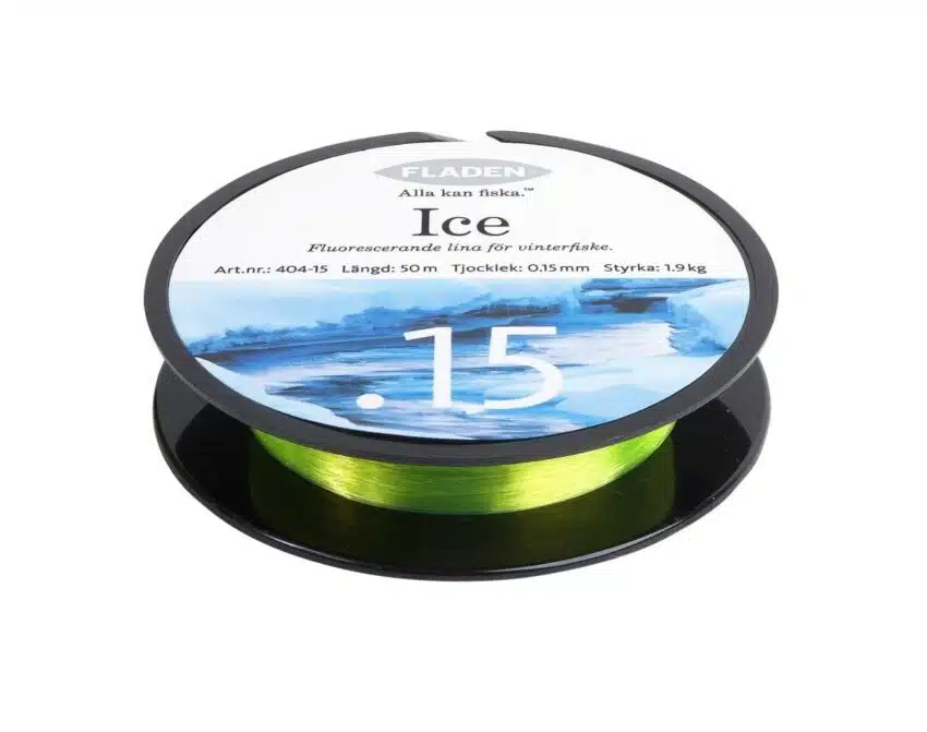 Fladen Vinterline 50m Fluo. Gul - 0,15 mm | Arctic-Fritid.no