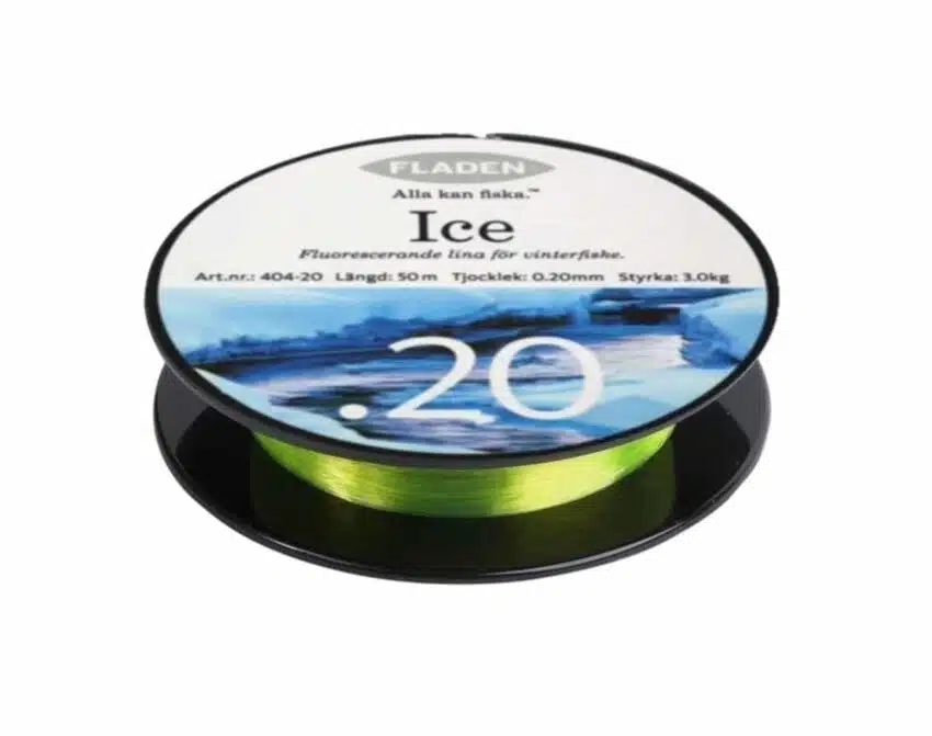 Fladen Vinterline 50m Fluo. Gul - 0,20 mm | Arctic-Fritid.no
