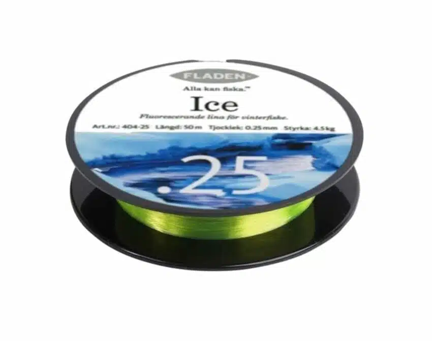 Fladen Vinterline 50m Fluo. Gul - 0,25 mm | Arctic-Fritid.no