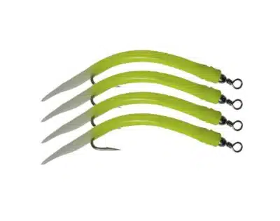 Wiggler Gummimakk Gul - 4pk | Arctic-Fritid.no